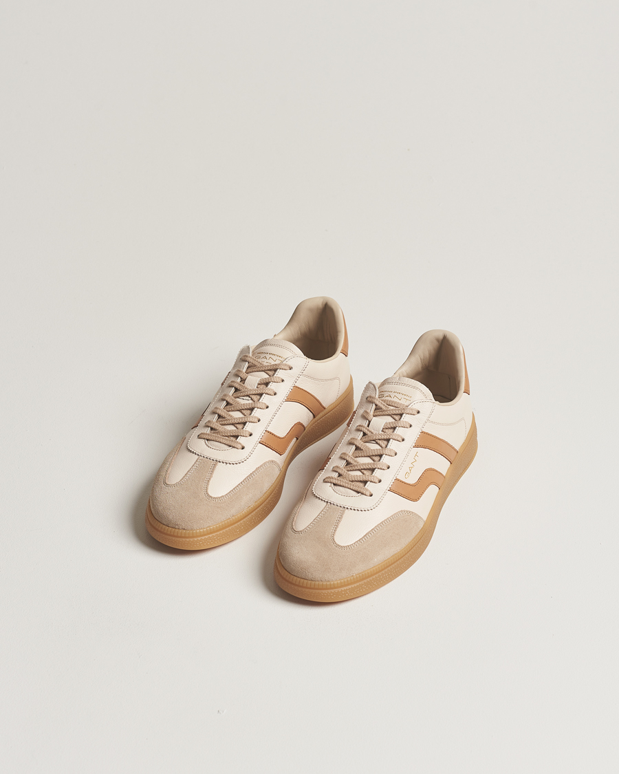 Herren | GANT Cuzmo Leather Sneaker Beige/Tan | GANT | Cuzmo Leather Sneaker Beige/Tan