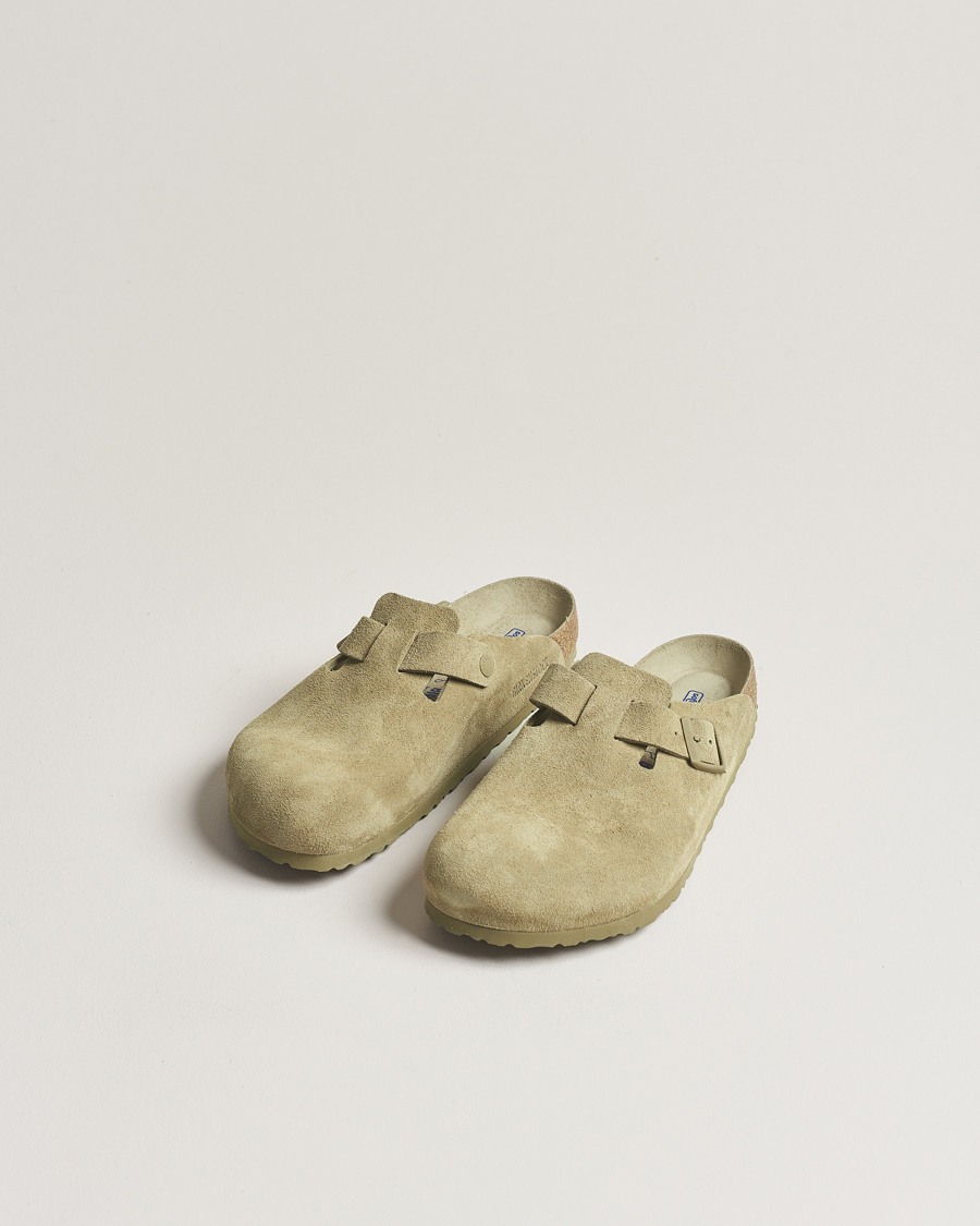 Herren | Hausschuhe & Pantoletten | BIRKENSTOCK | Boston Soft Footbed Faded Khaki Suede