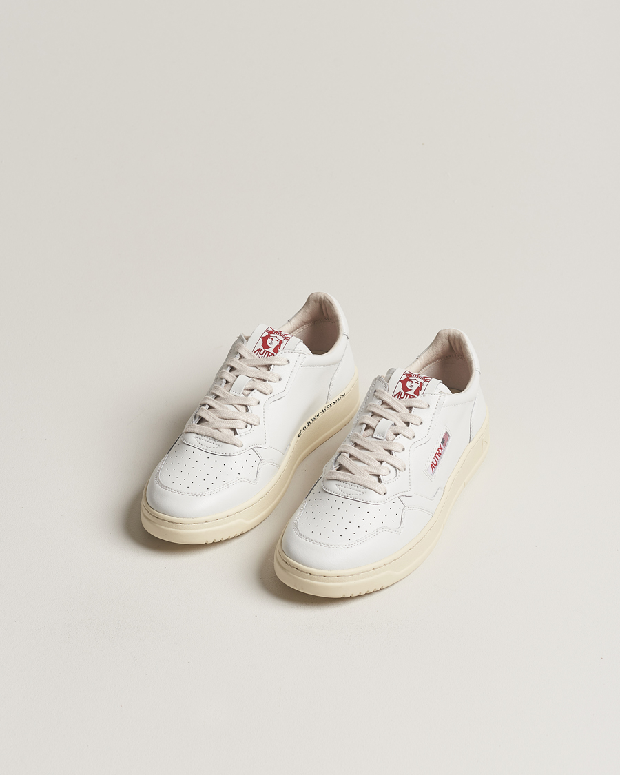 Herren | Sneaker | Autry | Medalist Low Leather Sneaker White/Red