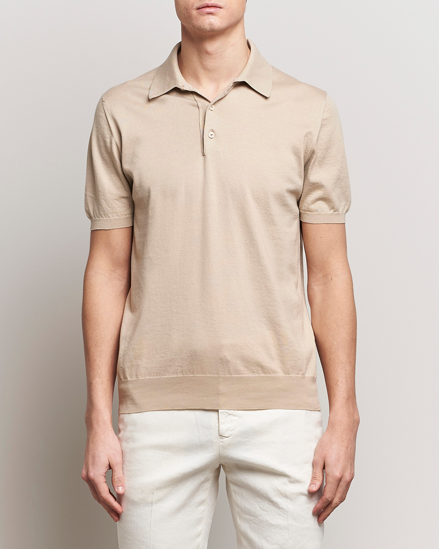 Herren | Kiton | Kiton | Sea Island Cotton Polo Beige