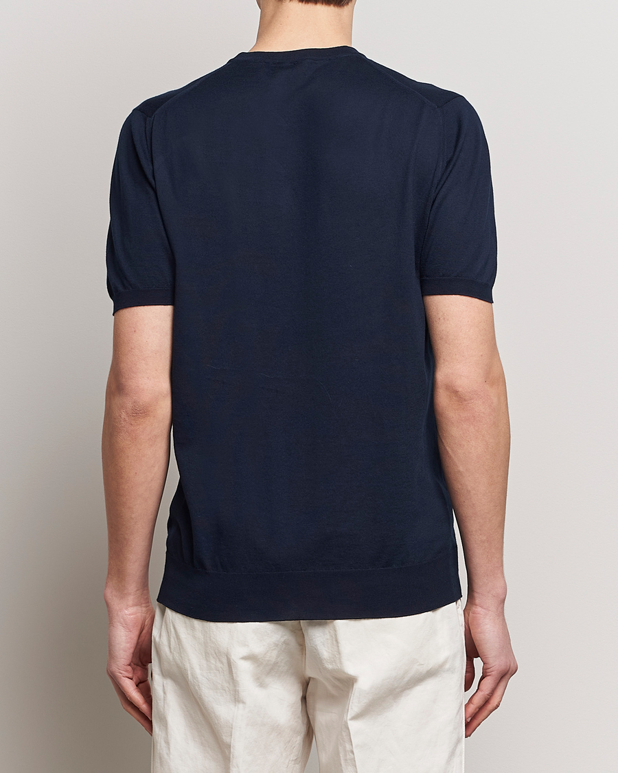 Herren | T-Shirts | Kiton | Sea Island Cotton Knit T-Shirt Navy