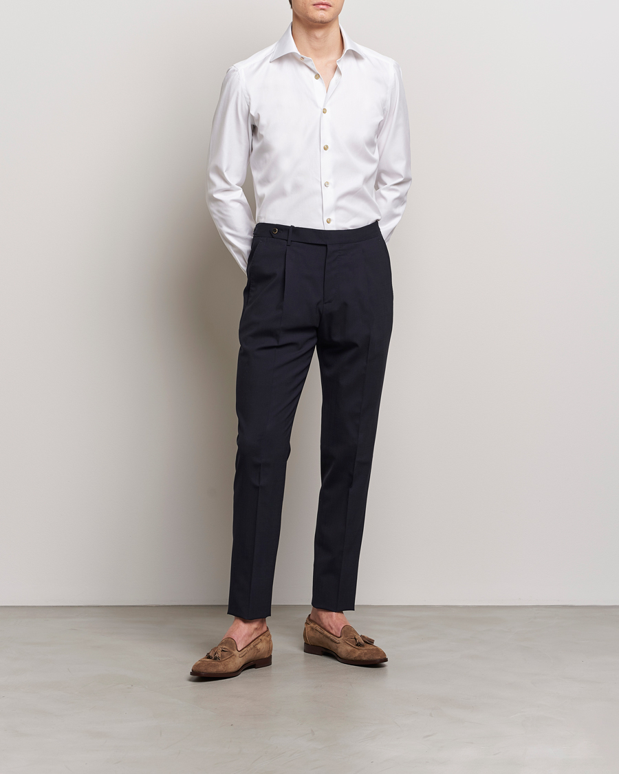 Herr | Kläder | Kiton | Slim Fit Dress Shirt White