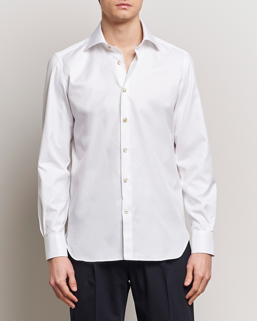 Herren | Kiton | Kiton | Slim Fit Dress Shirt White