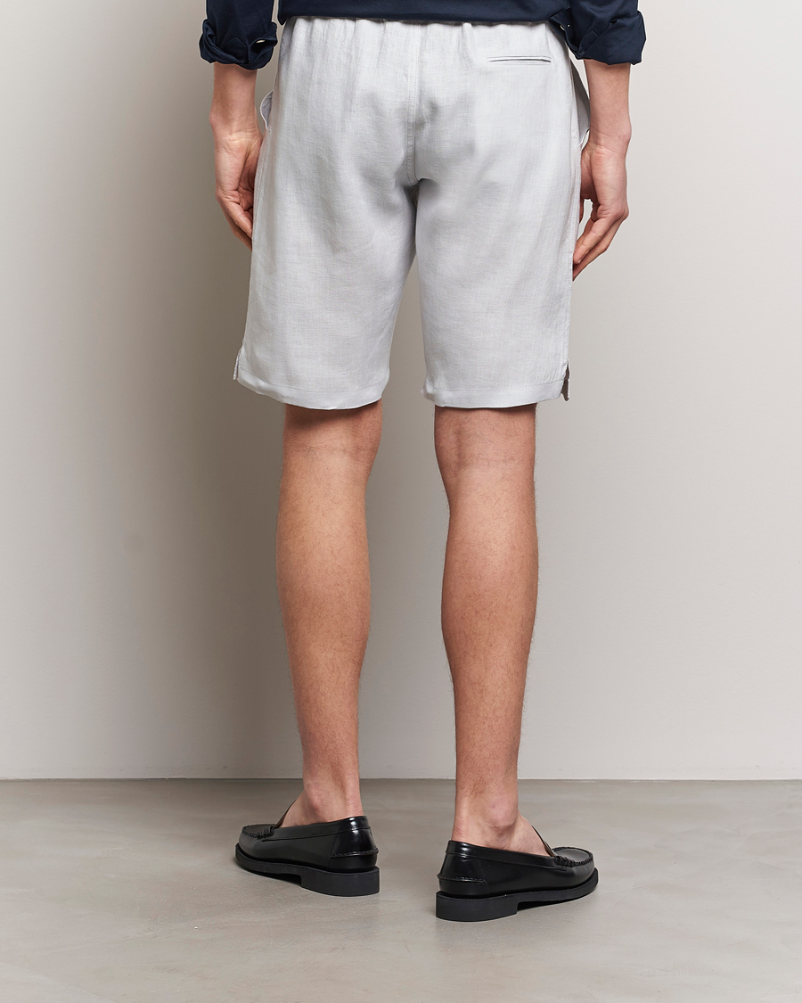 Herren | Shorts | Kiton | Linen Drawstring Shorts Light Grey