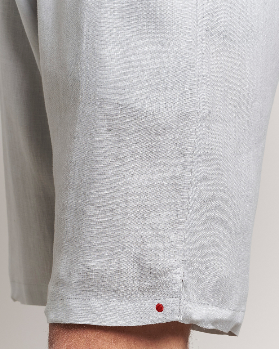 Herren | Shorts | Kiton | Linen Drawstring Shorts Light Grey