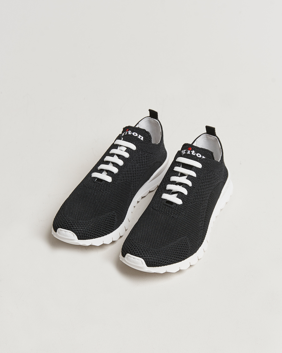 Herren |  | Kiton | Mesh Running Sneakers Black