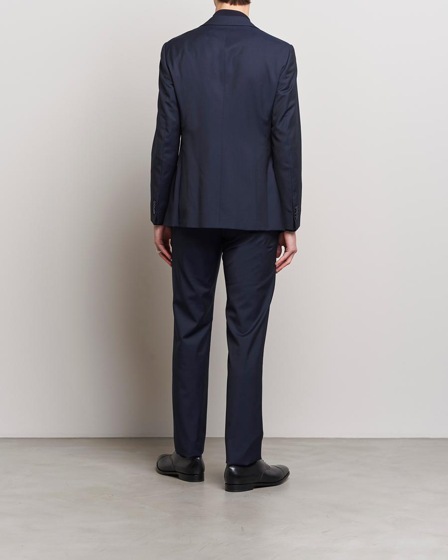Herren | Italian Department | Giorgio Armani | Slim Fit Peak Lapel Wool Suit Navy