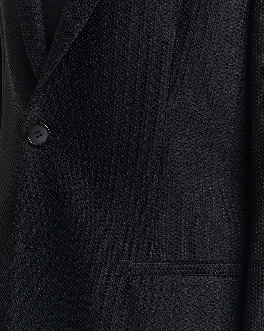 Herren | Sakkos | Giorgio Armani | Single Breasted Mesh Blazer Black
