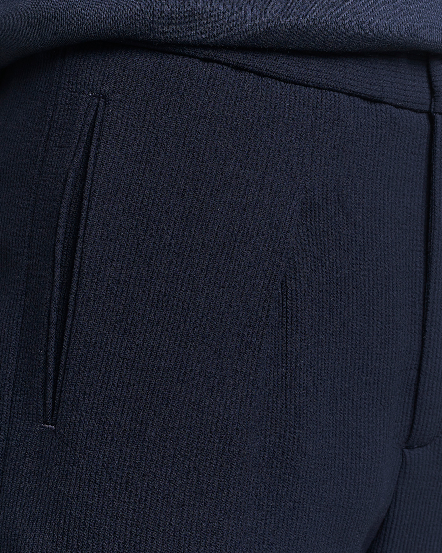 Herren | Hosen | Giorgio Armani | Pleated Rib Wool Trousers Navy
