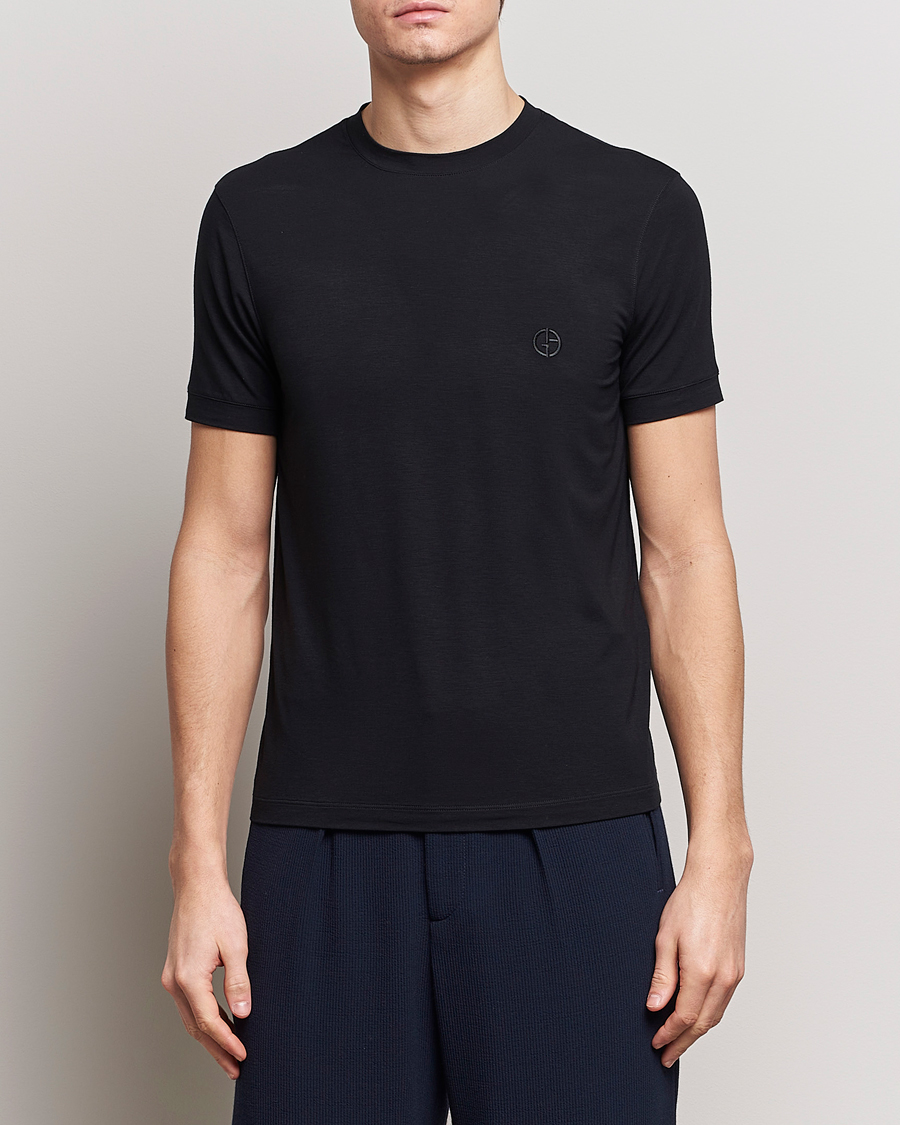 Herren |  | Giorgio Armani | Embroidered Logo T-Shirt Black