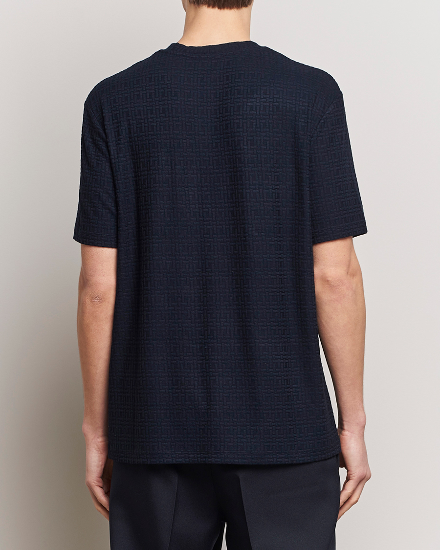 Herren | T-Shirts | Giorgio Armani | Short Sleeve Cashmere Stretch T-Shirt Navy