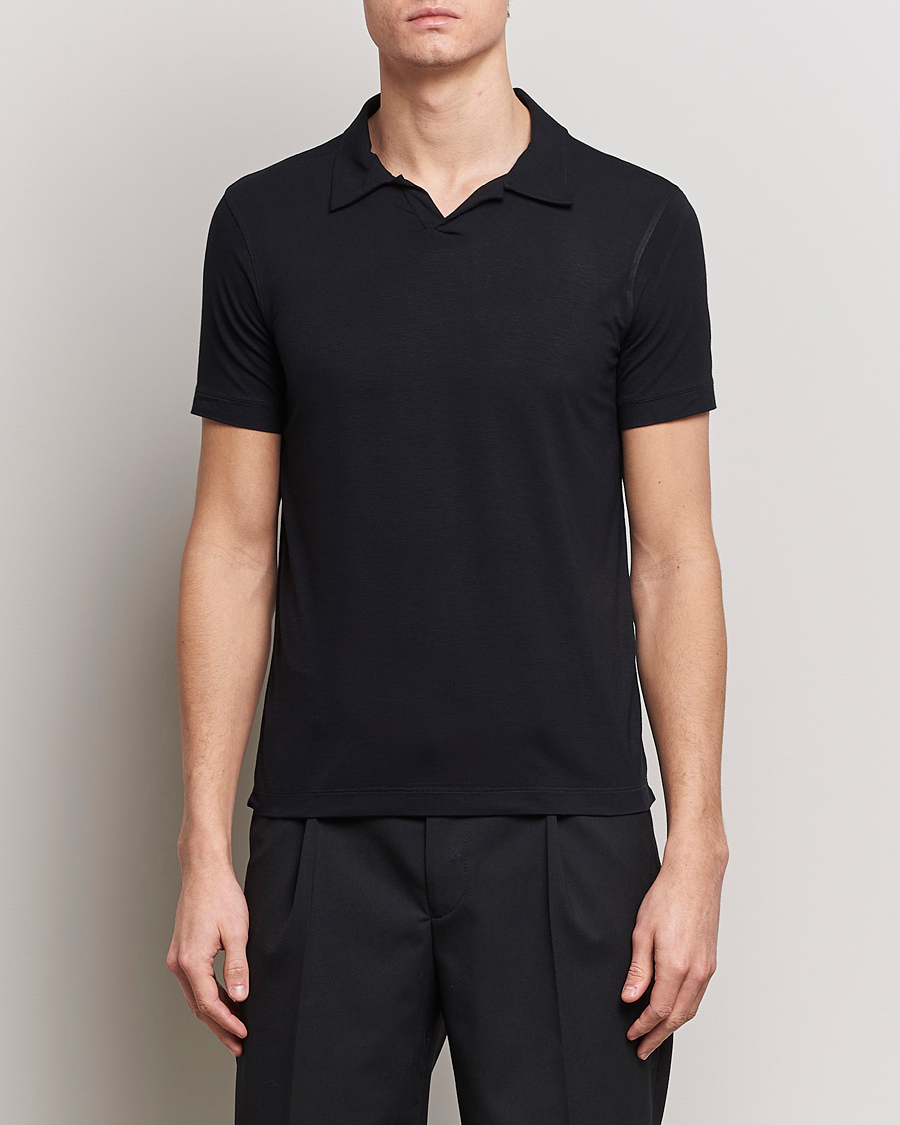 Herren | Kategorie | Giorgio Armani | Short Sleeve Stretch Polo Black