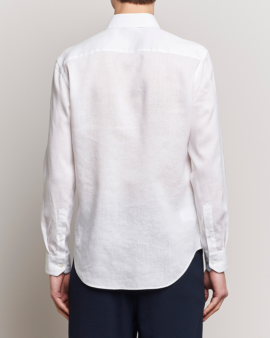 Herren | Hemden | Giorgio Armani | Slim Fit Linen Shirt White