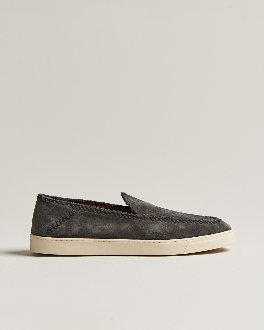 Herren | Giorgio Armani Intrecci Loafers Grey Suede | Giorgio Armani | Intrecci Loafers Grey Suede