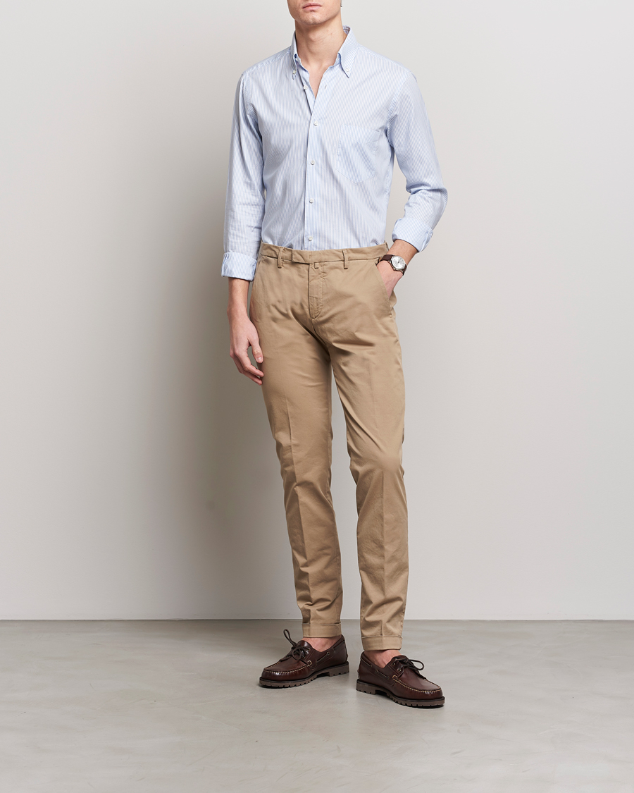 Herren | Hosen | Briglia 1949 | Slim Fit Cotton Stretch Chinos Taupe