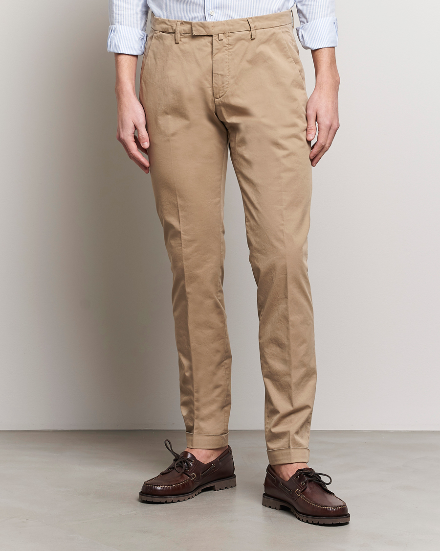 Herr |  | Briglia 1949 | Slim Fit Cotton Stretch Chinos Taupe