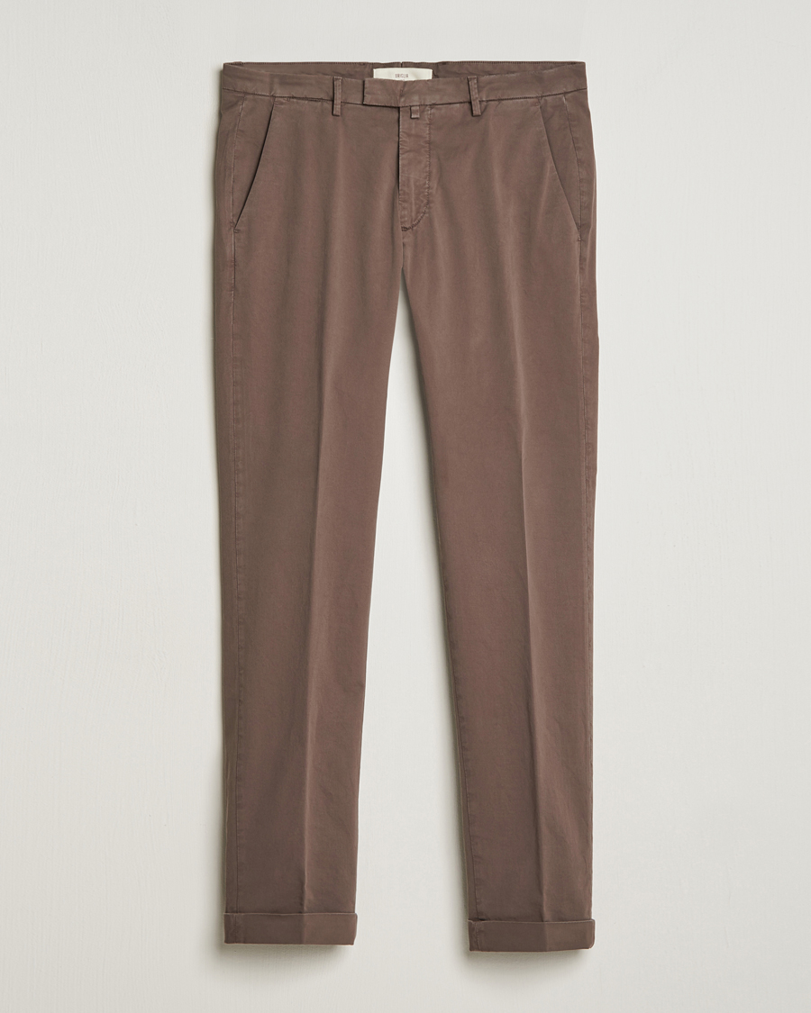 Herren | Hosen | Briglia 1949 | Slim Fit Cotton Stretch Chinos Brown