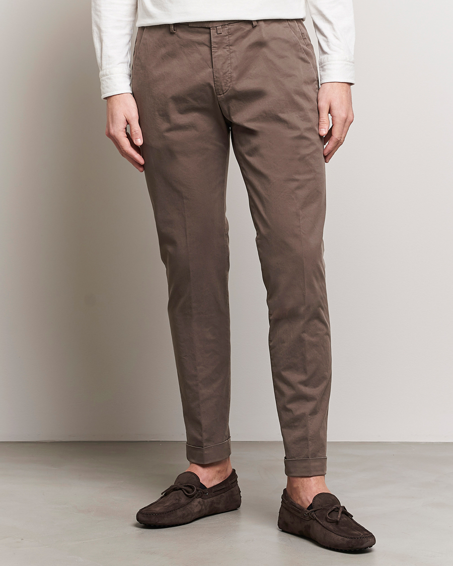 Herren |  | Briglia 1949 | Slim Fit Cotton Stretch Chinos Brown