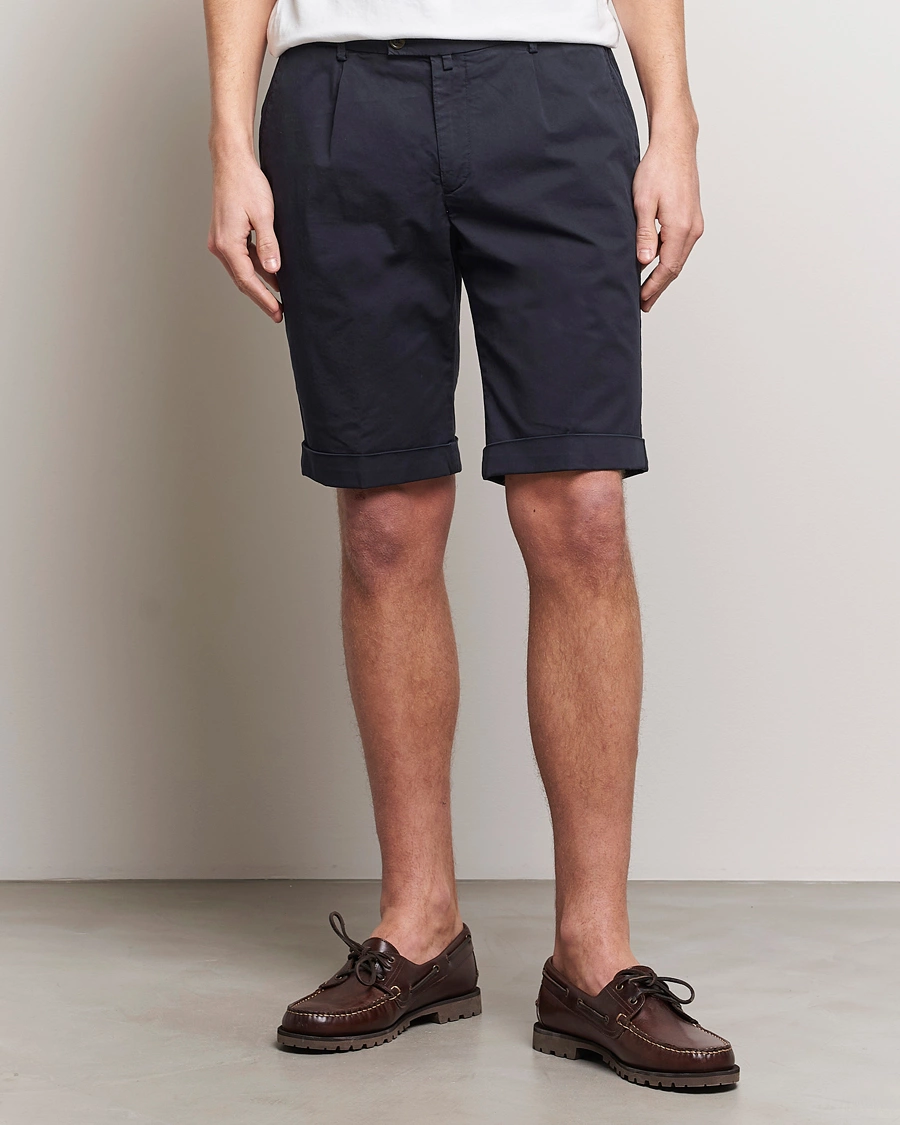 Herren |  | Briglia 1949 | Pleated Cotton Shorts Navy
