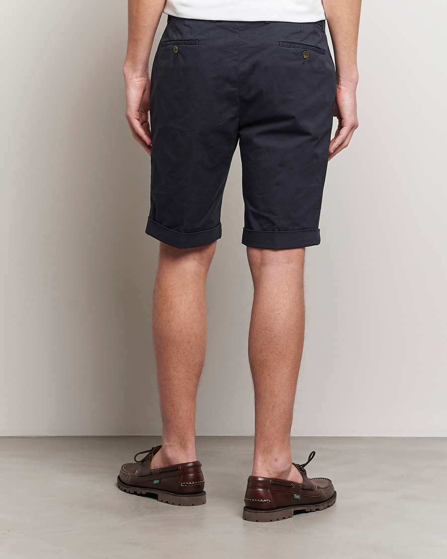 Herren | Shorts | Briglia 1949 | Pleated Cotton Shorts Navy