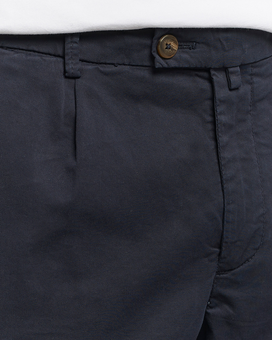 Herren | Shorts | Briglia 1949 | Pleated Cotton Shorts Navy