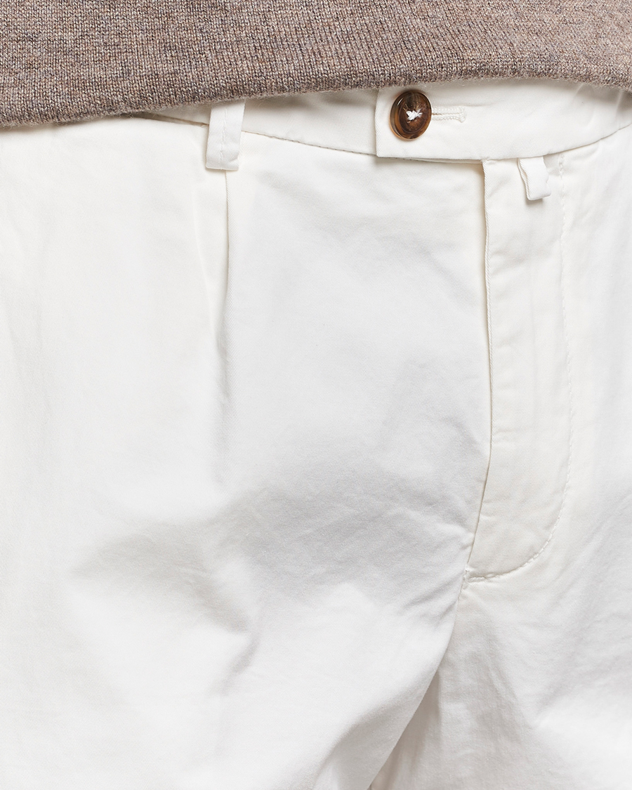 Herren | Shorts | Briglia 1949 | Pleated Cotton Shorts White