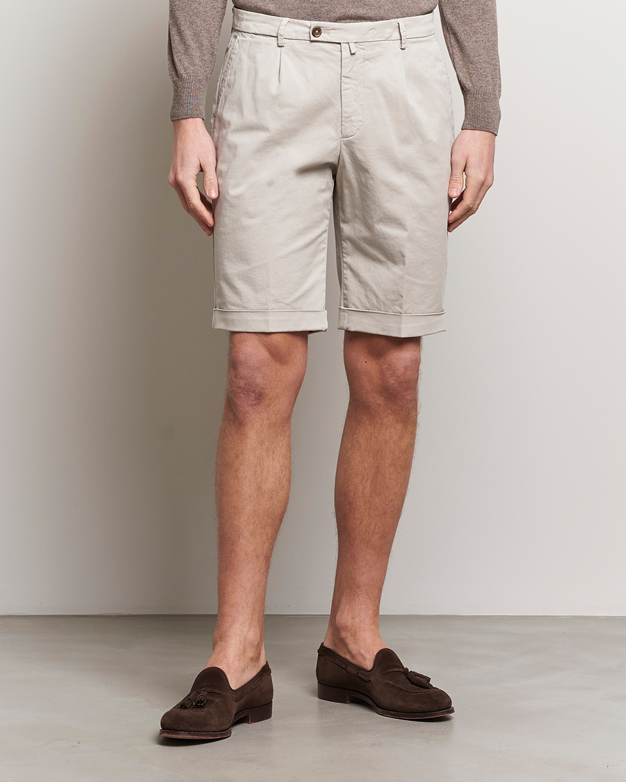 Men |  | Briglia 1949 | Pleated Cotton Shorts Beige