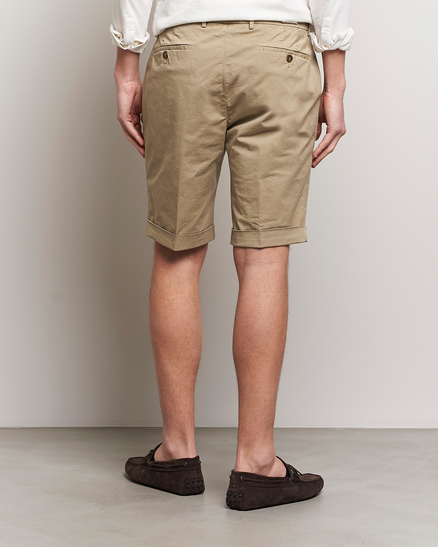 Herren | Shorts | Briglia 1949 | Pleated Cotton Shorts Taupe