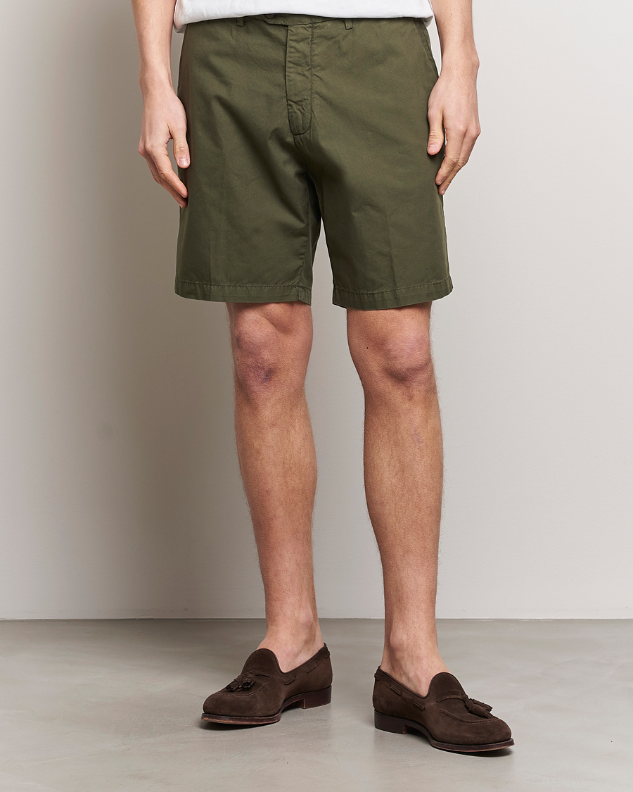 Herren | Italian Department | Briglia 1949 | Easy Fit Cotton Shorts Olive