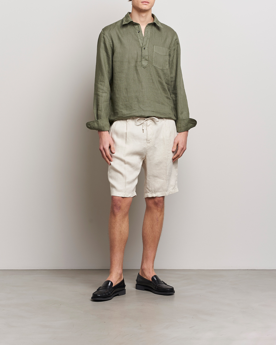 Herren | Shorts | Briglia 1949 | Easy Fit Linen Shorts Off White