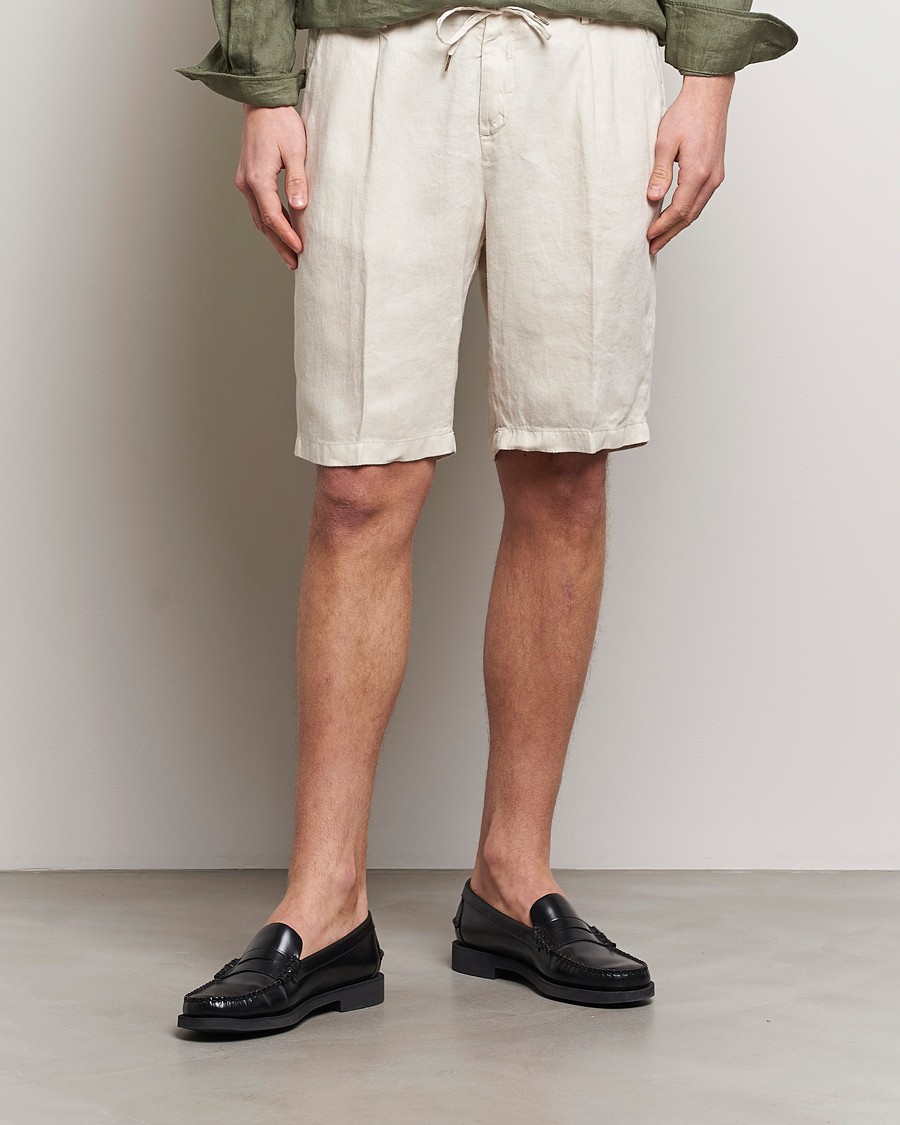 Herren | Italian Department | Briglia 1949 | Easy Fit Linen Shorts Off White