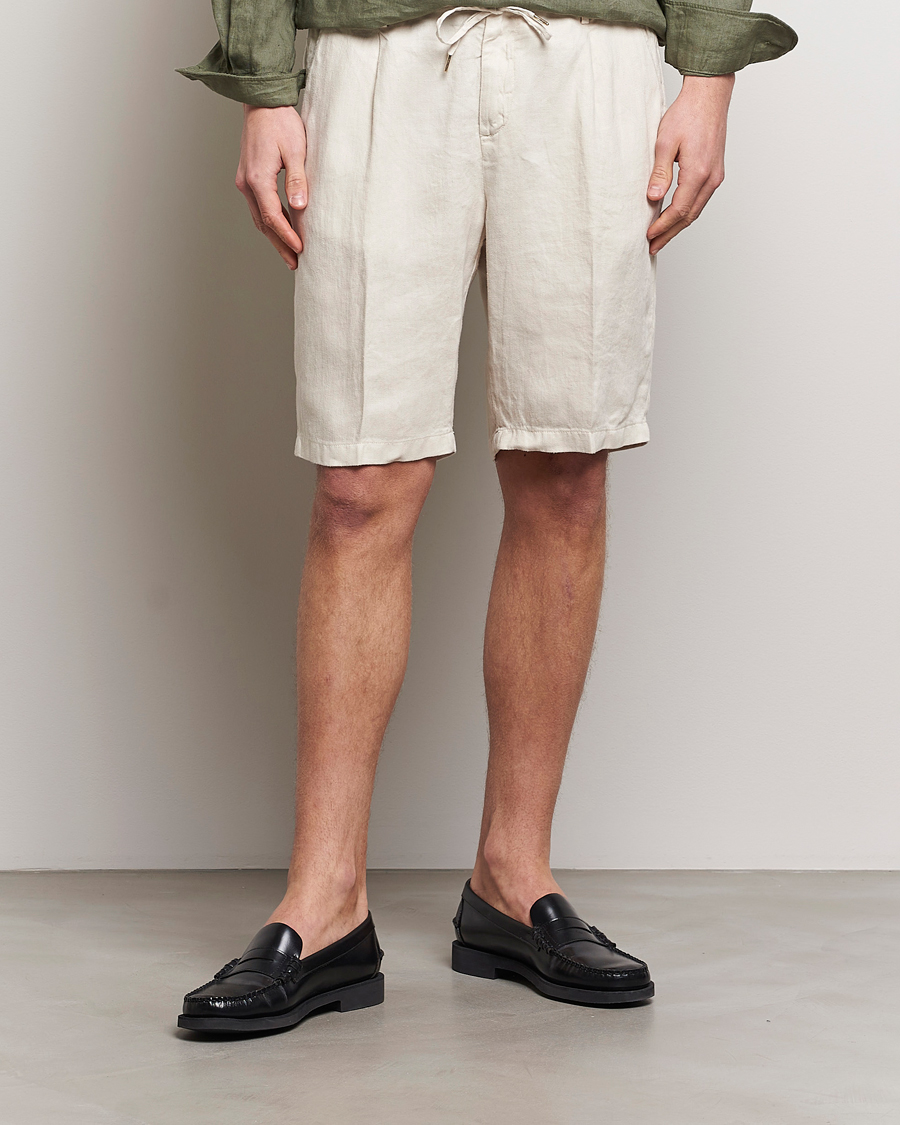 Herren | Briglia 1949 | Briglia 1949 | Easy Fit Linen Shorts Off White