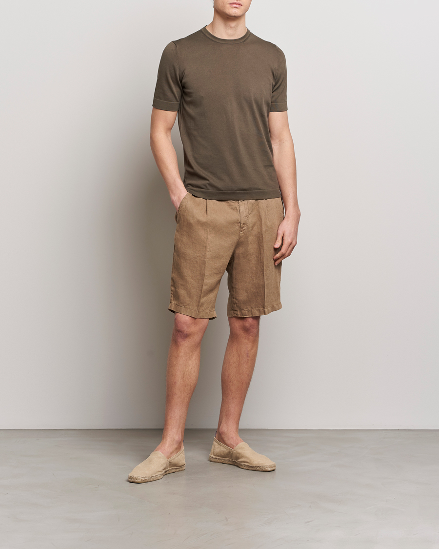 Herren | Shorts | Briglia 1949 | Easy Fit Linen Shorts Beige