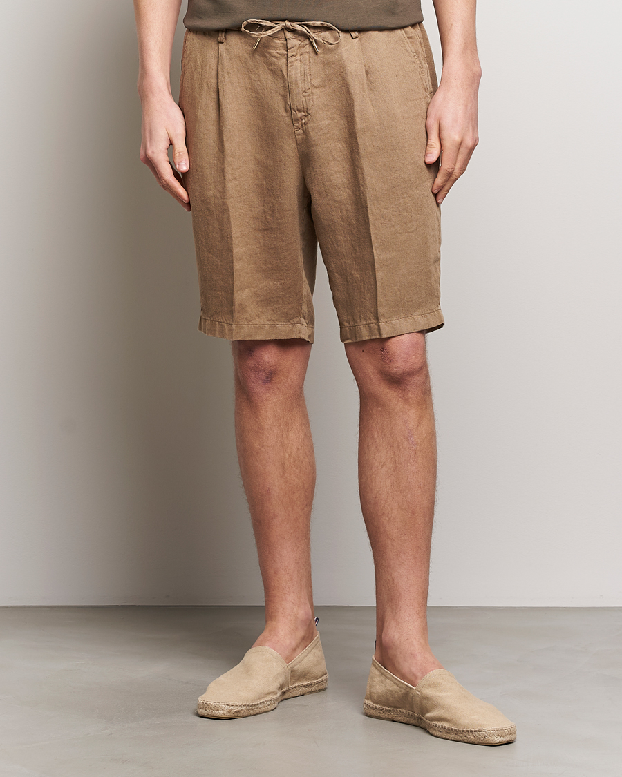 Herren | Leinenshorts | Briglia 1949 | Easy Fit Linen Shorts Beige