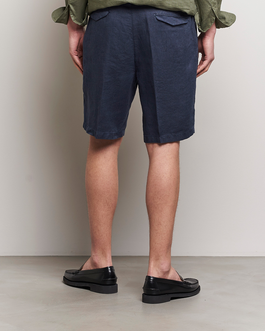 Herren | Shorts | Briglia 1949 | Easy Fit Linen Shorts Navy