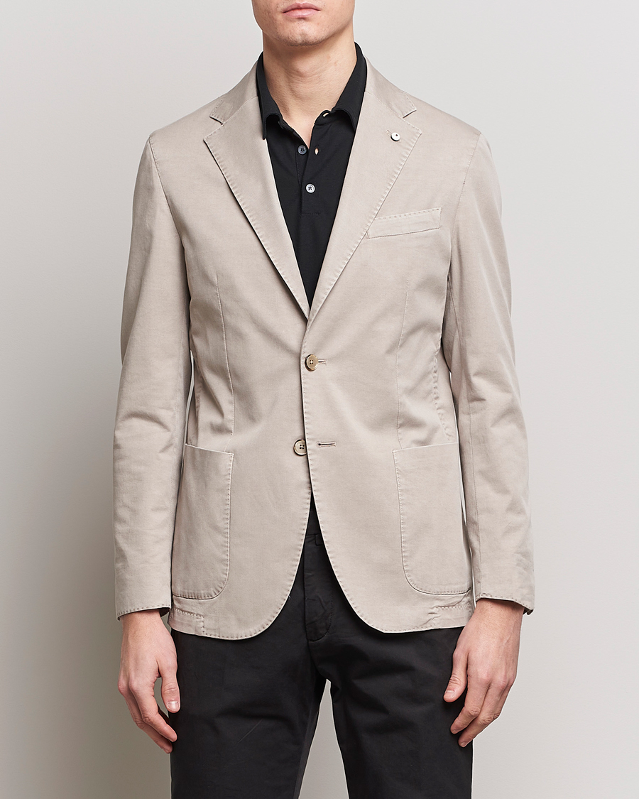 Herren | Italian Department | L.B.M. 1911 | Jack Regular Fit Cotton Stretch Blazer Light Grey