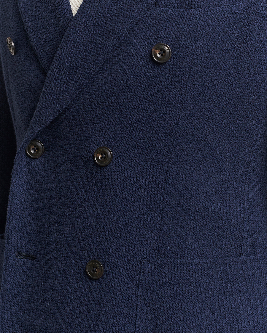 Herren | Sakkos | L.B.M. 1911 | Double Breasted Jersey Punto Blazer Navy