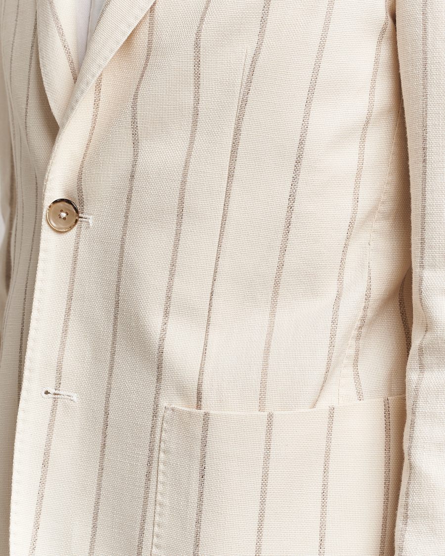 Herren | Sakkos | L.B.M. 1911 | Striped Cotton Blazer Beige