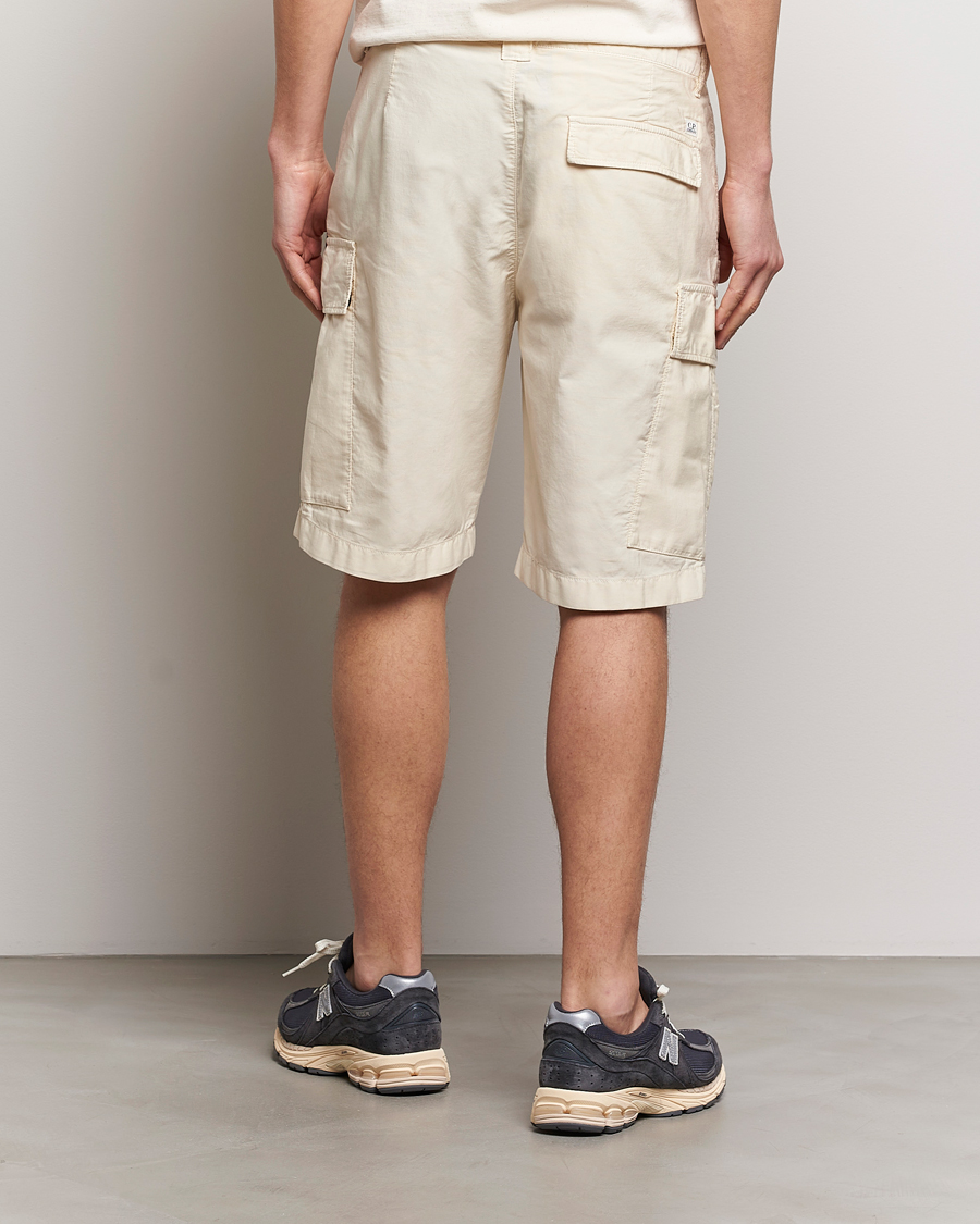 Herren | Shorts | C.P. Company | Ottoman Garment Dyed Cotton Cargo Shorts Off White
