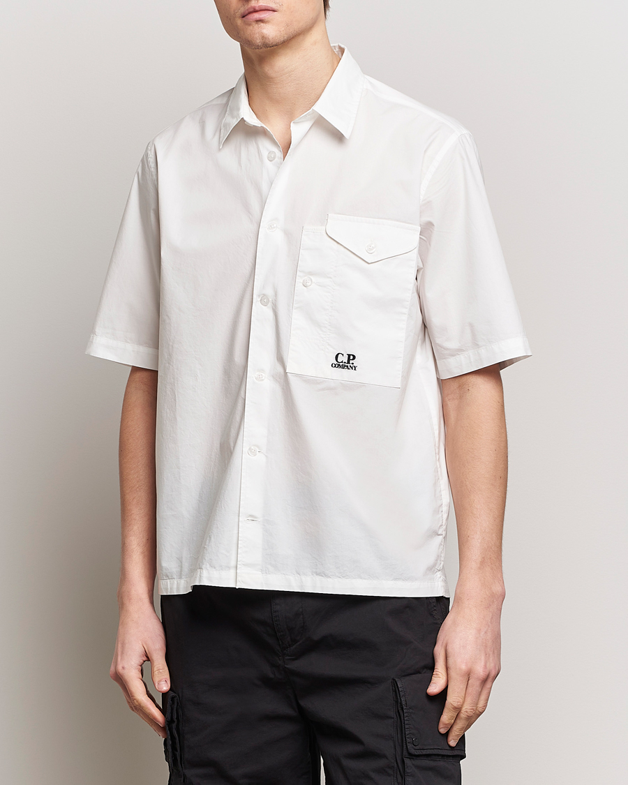 Herren | Kurzarmhemden | C.P. Company | Short Sleeve Popline Shirt White