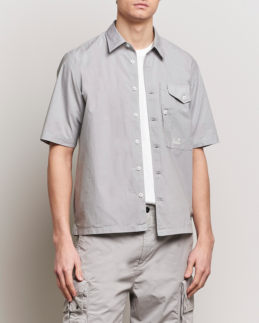 Herren |  | C.P. Company | Short Sleeve Popline Shirt Grey