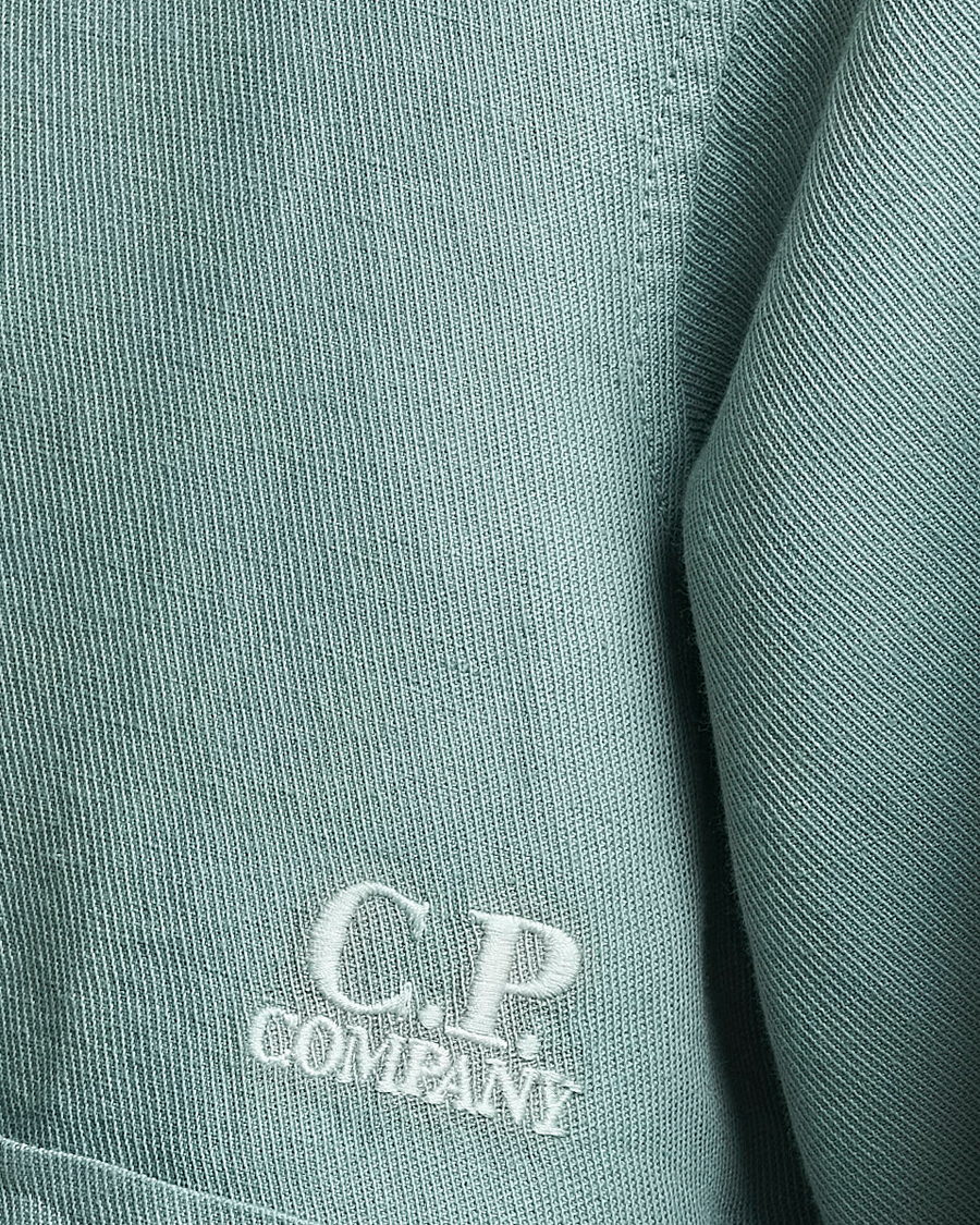 Herren | Hemden | C.P. Company | Broken Linen/Cotton Overshirt Light Green