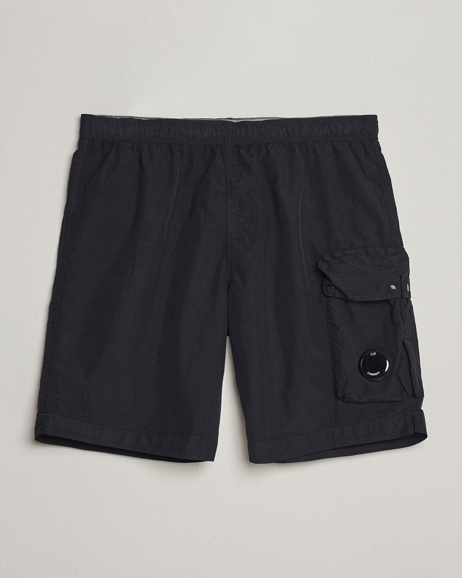 Herren | Badehosen | C.P. Company | Flatt Nylon Cargo Swimshorts Black