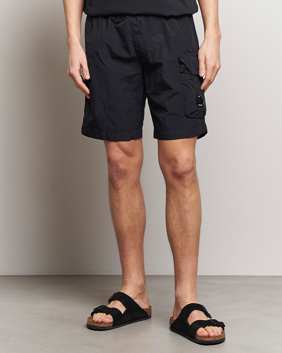 Herren | Badehosen | C.P. Company | Flatt Nylon Cargo Swimshorts Black