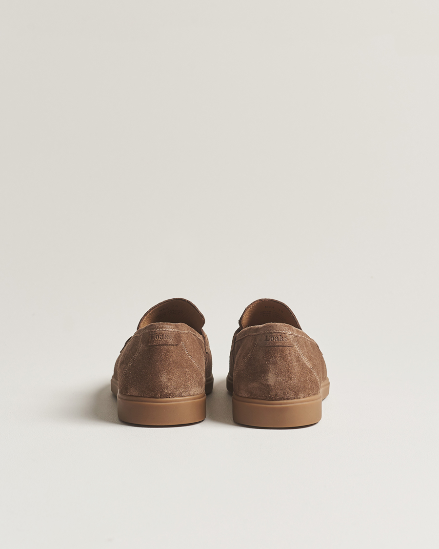 Herren | Loake 1880 Lucca Suede Penny Loafer Flint | Loake 1880 | Lucca Suede Penny Loafer Flint