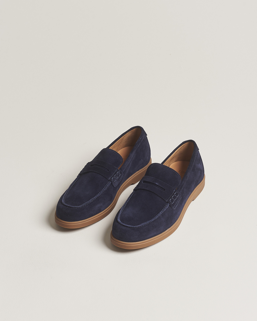 Herr |  | Loake 1880 | Lucca Suede Penny Loafer Navy