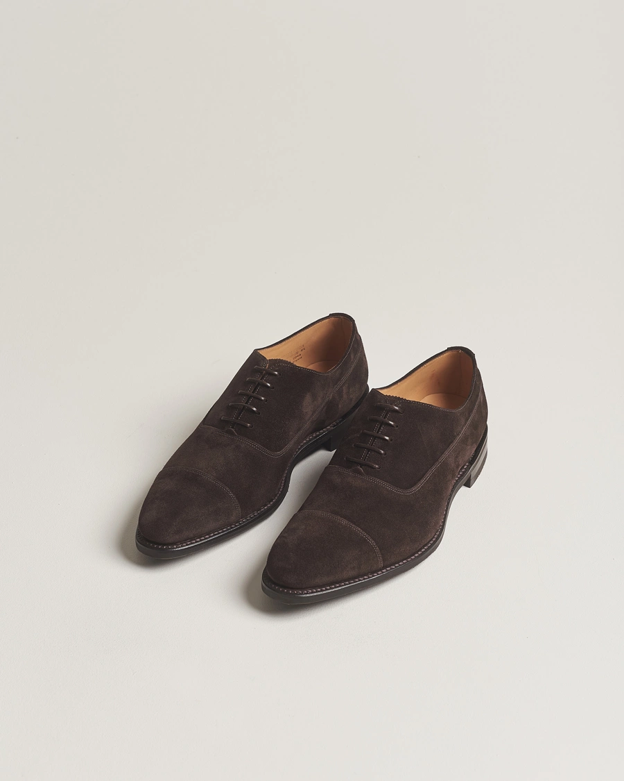 Herren | Oxford | Loake 1880 | Truman Suede Oxford Toe Cap Dark Brown