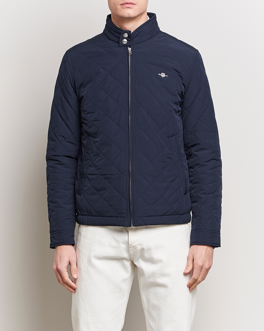 Herren | Steppjacken | GANT | The Quilted Windcheater Evening Blue