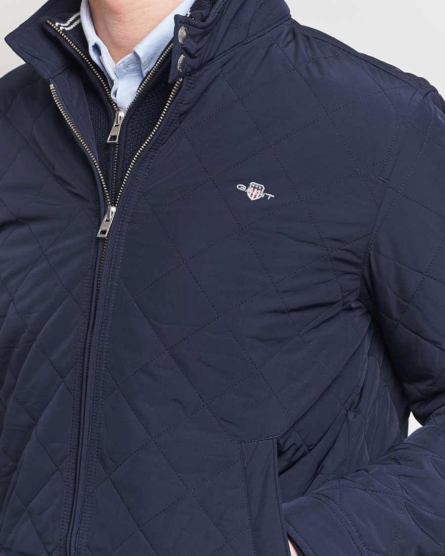 Herren | Jacken | Gant | The Quilted Windcheater Evening Blue