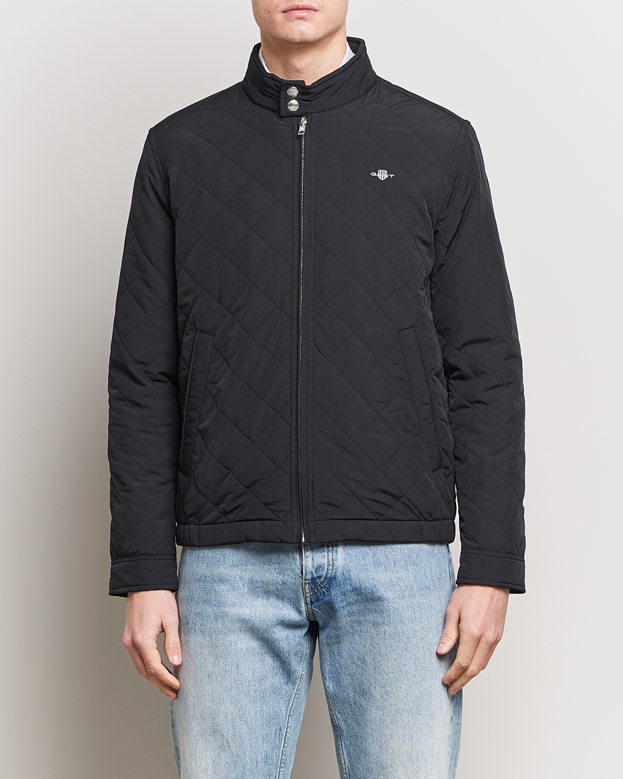 Men | Quilted Jackets | GANT | The Quilted Windcheater Black